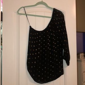 Flowers of Romance Off the shoulder black shirt